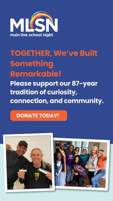 Your gift sustains connection and lifelong learning right here in our community. ✨ Whether you’ve taken a class, joined a local tour, discovered a new passion, or simply enjoyed our catalog — you’re part of what makes MLSN remarkable. Each year, more than 10,000 adults explore curiosity with us through 1,100+ classes, workshops, and experiences. Tuition covers only part of what it takes to offer them. 

If MLSN has inspired you, connected you, or brought joy to your life, please consider supporting our 87-year tradition of curiosity and community. 💛

👉 Donate today by clicking https://bit.ly/3Mv6szV. Your support truly matters! 
•
•
•
#MainLineSchoolNight #MLSN #LifelongLearning #BOTML #AdultClasses #ThingsToDo #Fun #Learning #AdultLearning #Nonprofit #AnnualAppeal #Donate #MLSNClasses #Community #Connection #MainlinePA #RadnorPA #VillanovaPA #ArdmorePA #DelcoPA