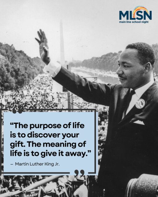 On Martin Luther King Jr. Day, we reflect on the power of community and the connections that unite us. Dr. King’s words remind us that each of us has gifts meant to be shared. At MLSN, our mission is rooted in lifelong learning that brings people together through curiosity, conversation, and shared experiences. By creating spaces where people can learn side by side and exchange ideas, we believe education strengthens community and fosters meaningful connection. Learn more about our mission and upcoming classes at mainlineschoolnight.org.
•
•
•
#MainLineSchoolNight #MLSN #LifelongLearning #BOTML #AdultClasses #ThingsToDo #Fun #Learning #AdultLearning #Nonprofit #MLKDay #MLSNClasses #Community #Connection #MainlinePA #RadnorPA #VillanovaPA #ArdmorePA #WaynePA #DelcoPA
