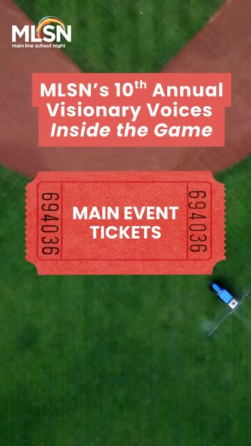 Main Event tickets for MLSN’s 10th Annual Visionary Voices are officially on sale ⚾

Spring is here and the Phillies home opener is just days away, making it the perfect time to step inside the game with Phillies owner John Middleton and Hall of Fame sportswriter Jayson Stark.

MLSN’s 10th Annual Visionary Voices Inside the Game with John Middleton & Jayson Stark
📅 May 11, 2026
 📍 Mullen Center at Villanova University

Click https://bit.ly/3NkL2X8 to reserve your tickets today! 
•
•
•
#mainlineschoolnight #lifelonglearning #thingstodo #mainlinepa #phillies
