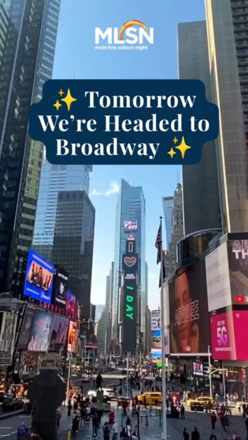 🎭 From the Main Line to Broadway… it’s Tony Time! ✨

Tomorrow, we’re headed to New York City for a Broadway day trip filled with bright lights, iconic theaters, and the excitement of Tony Awards season! With the 2026 Tony nominations just announced, there’s never been a better time to experience Broadway live. Shows like Schmigadoon!, Ragtime, The Rocky Horror Show, Titaníque, The Lost Boys, and Two Strangers (Carry a Cake Across New York) are all part of this year’s Broadway buzz. 

Choose your own Wednesday matinee, enjoy lunch and free time in the Theater District, and leave the driving to us while MLSN staff handles the rest.

🗓 Wednesday, May 20
⏰ 8:30 AM – 8:30 PM
🚌 Departing from Radnor Financial Center
🎟 Still a few seats remain!

There’s nothing quite like the energy of Broadway in the spring. Who knows… you may just see this year’s next Tony winner. ✨ Click https://bit.ly/4uoCLSm to register! 
•
•
•
#MainLineSchoolNight #LifelongLearning #BroadwayTrip #TonyTime #NewYorkCity