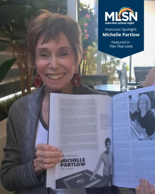 🀄 Instructor Spotlight: Michelle Partlow 🀄

We’re proud to celebrate MLSN Mah Jong instructor Michelle Partlow, who was recently featured in the newly released book Tiles That Unite: Portraits of Mahjong Players Across the U.S. by Sharona Saltzman and Anna Hish.

The book highlights mah jong players from across the country who were specially recommended and selected to be included — a meaningful recognition within the mah jong community.

Michelle’s passion for the game, thoughtful instruction, and welcoming teaching style have made her a favorite among MLSN students, and we’re thrilled to see her featured among players helping preserve and grow the tradition of mah jong across generations.

Interested in learning how to play or sharpening your skills? Explore upcoming MLSN mah jong classes at MainLineSchoolNight.org.
 •
 •
 •
#MainLineSchoolNight #LifelongLearning #MahJong #InstructorSpotlight #MainLinePA