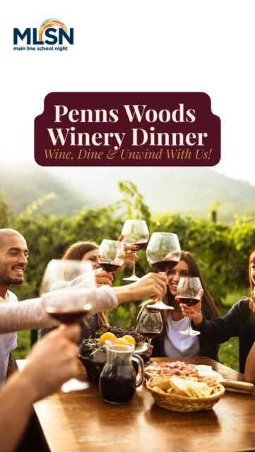 Wine, Dine & Unwind with us at Penns Woods Winery 🍷

Escape to the vineyard for a beautifully curated evening featuring sparkling wine and charcuterie on arrival, a guided tasting experience, Italian dinner by Talluto’s, sunset vineyard views, special wine discounts, and a souvenir wine glass to take home.

Join us Wednesday, June 3 for an unforgettable evening designed to help you sip, savor, and unwind alongside fellow lifelong learners! Click https://bit.ly/3RtC5wp to reserve your spot! 
•
•
•
#MainLineSchoolNight #WineDownWednesday #PennsWoodsWinery #LifelongLearning #MainLinePA