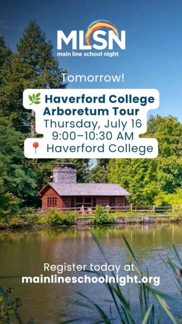 🌳 Looking for the perfect way to spend a summer morning?
Join us tomorrow for a guided behind-the-scenes tour of the Haverford College Arboretum, the oldest planned collegiate landscape in the nation.

Discover historic trees, beautiful gardens, pollinator habitats, and the stories behind one of the Main Line’s most treasured green spaces.

🍃 There’s still time to join us! Register today at mainlineschoolnight.org!