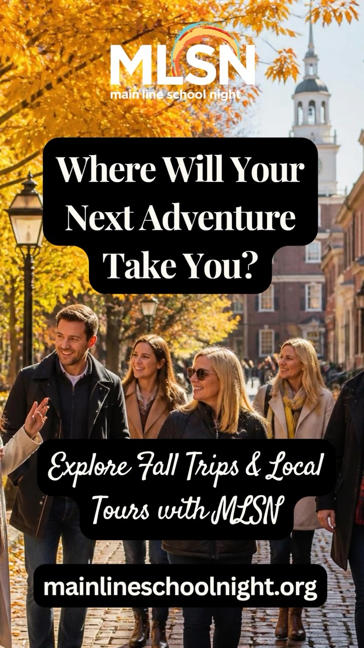 Your next fall adventure starts here! 🚌🍂

Get out and explore with MLSN this fall! From inspiring museums and historic destinations to local food, art, architecture and hidden gems, there’s so much waiting to be discovered.

🚌 Hop aboard an MLSN bus trip and let us do the driving, or…

📍 Meet us there for a local tour and experience some of the fascinating places right in our own backyard.

Come learn something new, connect with fellow lifelong learners and make some memories along the way!

✨ Where will your next adventure take you?

Explore all Fall Trips & Local Tours at mainlineschoolnight.org.
•
•
•
#mainlineschoolnight #lifelonglearning #fall #adventure #mainlinepa